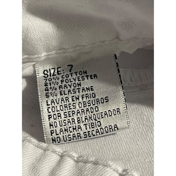 Bamboo Distressed White Skinny Jeans Girls Size 7 Cotton Blend - Picture 11 of 11